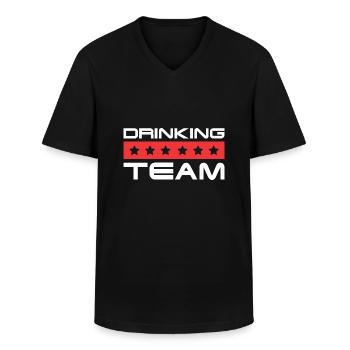 Drinking Crew - Männer-T-Shirt mit V-Ausschnitt - Schwarz - Vorne - AI Model Male 178 dark (178cm)