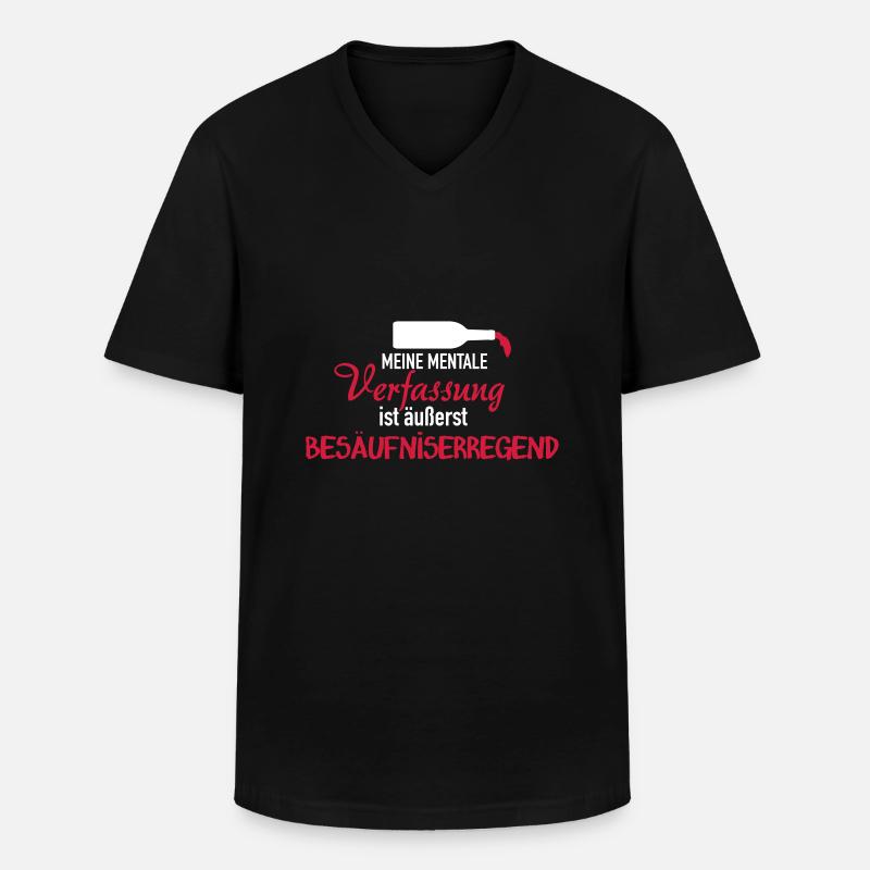 Besäufniserregend - Männer-T-Shirt mit V-Ausschnitt - Schwarz