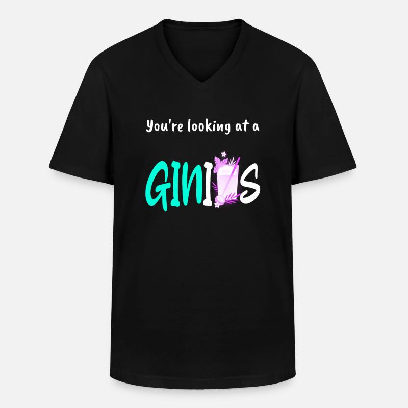Gin Gin Gin - Männer-T-Shirt mit V-Ausschnitt - Schwarz