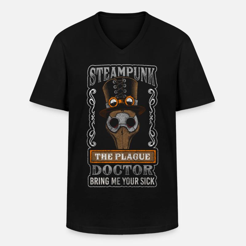 Mechanisch Viktorianisch Zahnräder - Männer-T-Shirt mit V-Ausschnitt - Schwarz