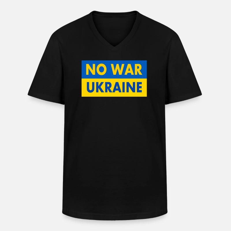 No war - Männer-T-Shirt mit V-Ausschnitt - Schwarz