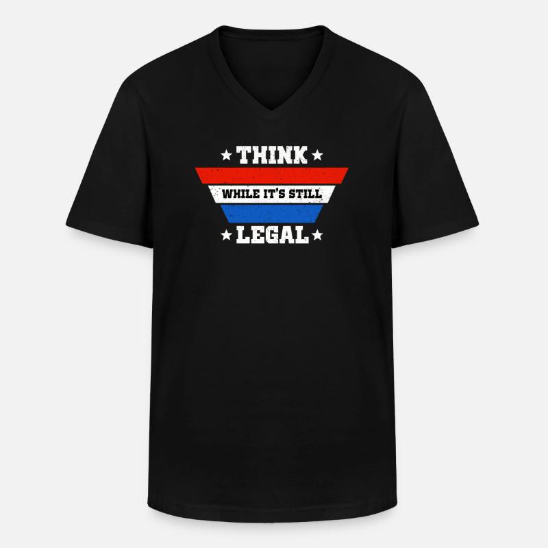 Think While Its Still Legal - Männer-T-Shirt mit V-Ausschnitt - Schwarz