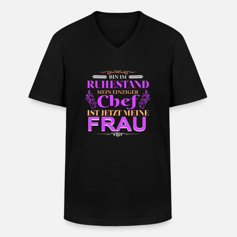Ruhestand - Männer-T-Shirt mit V-Ausschnitt - Schwarz