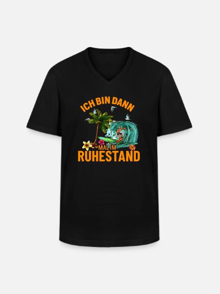 Im Ruhestand - Männer-T-Shirt mit V-Ausschnitt - Schwarz