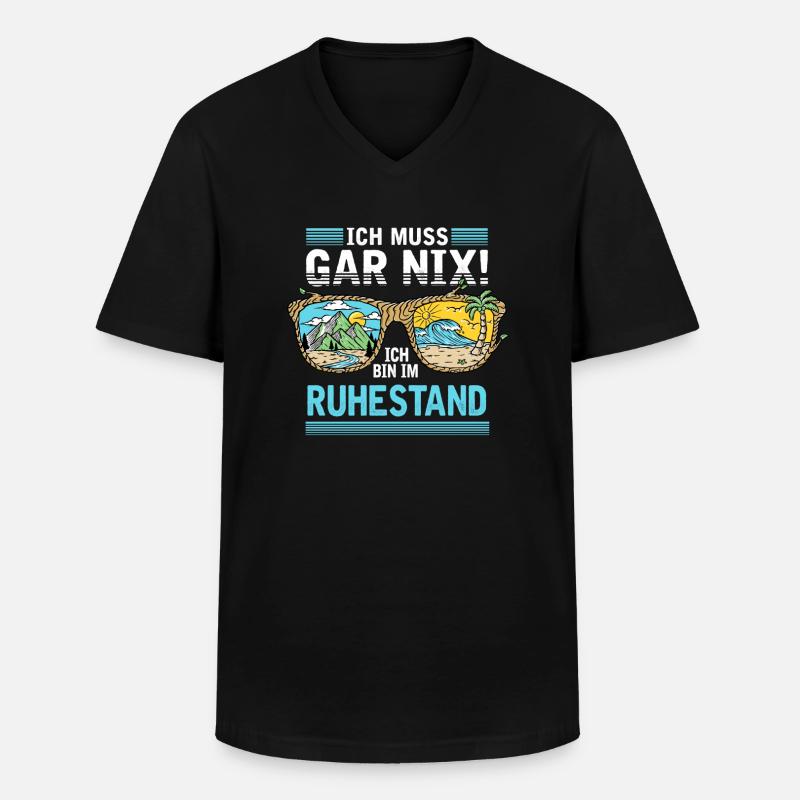 Bin im Ruhestand - Männer-T-Shirt mit V-Ausschnitt - Schwarz