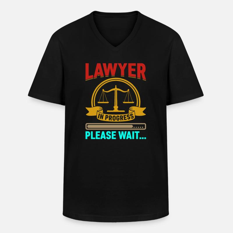 Anwalt Lawyer Student - Männer-T-Shirt mit V-Ausschnitt - Schwarz