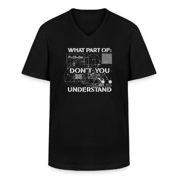 Welchen Teil von verstehst du nicht? - Männer-T-Shirt mit V-Ausschnitt - Schwarz - Vorne - AI Model Male 178 dark (178cm)