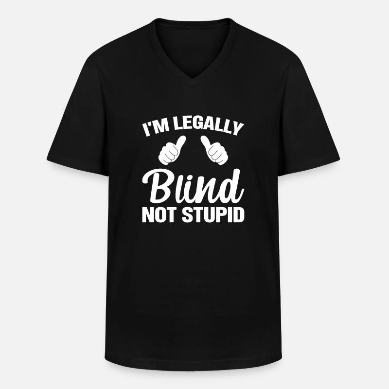 Blind Nicht Dumm - Männer-T-Shirt mit V-Ausschnitt - Schwarz