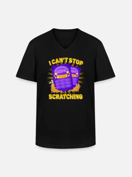 I Can't Stop Scratching - Men's V-Neck T-Shirt - black