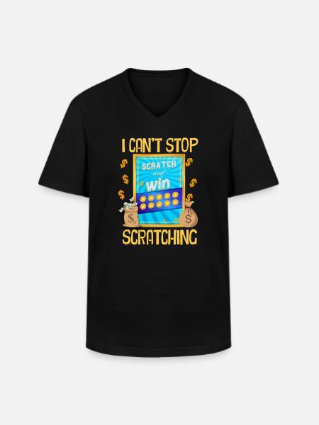 I Can't Stop Scratching - Men's V-Neck T-Shirt - black