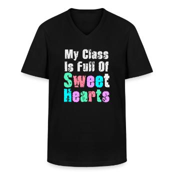 Meine Klasse ist voller Lieblinge - Männer-T-Shirt mit V-Ausschnitt - Schwarz - Vorne - AI Model Male 178 dark (178cm)
