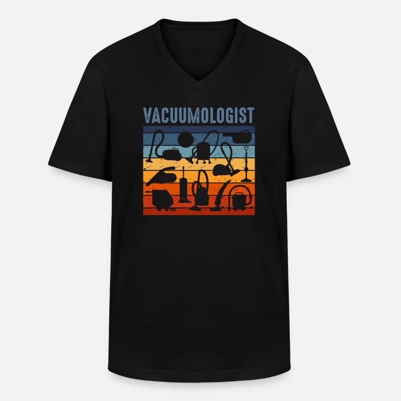 Staubsauger - Männer-T-Shirt mit V-Ausschnitt - Schwarz