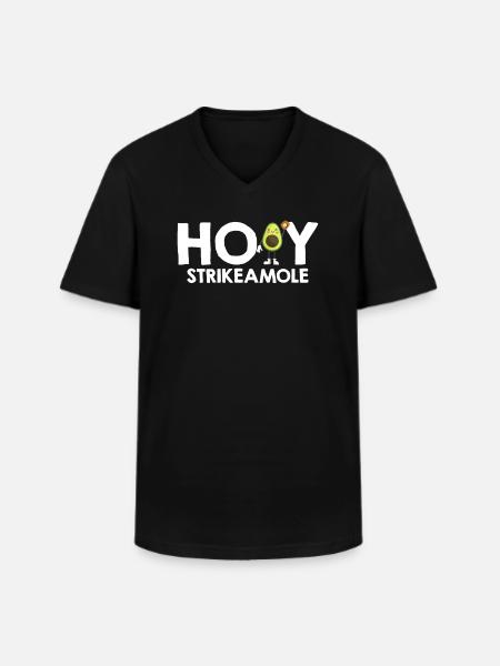 Holy Strikeamole Baseball Softball Avocado - Men's V-Neck T-Shirt - black