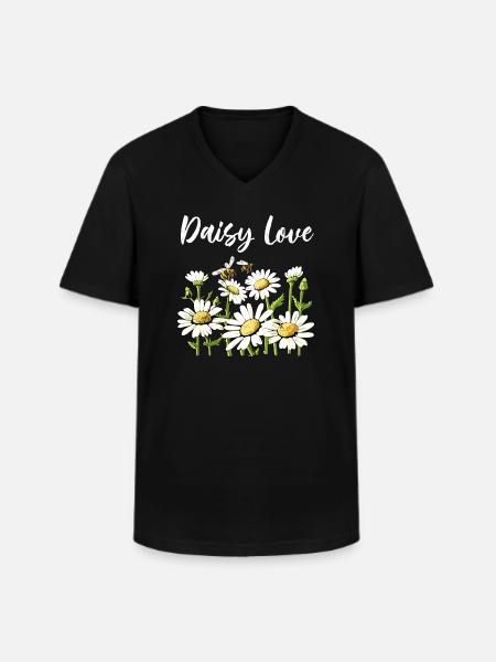 Daisy Love - Men's V-Neck T-Shirt - black