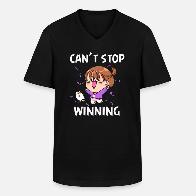 Can't Stop Winning - Men's V-Neck T-Shirt - black