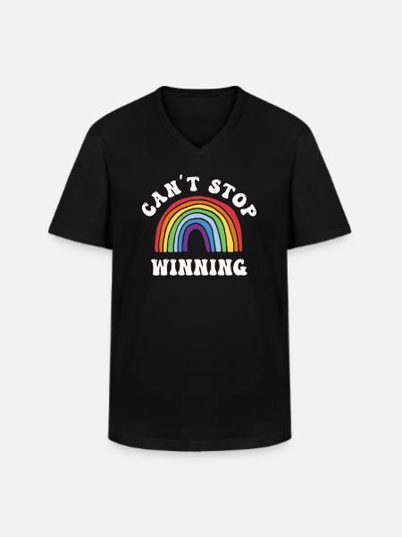 Can't Stop Winning - Men's V-Neck T-Shirt - black