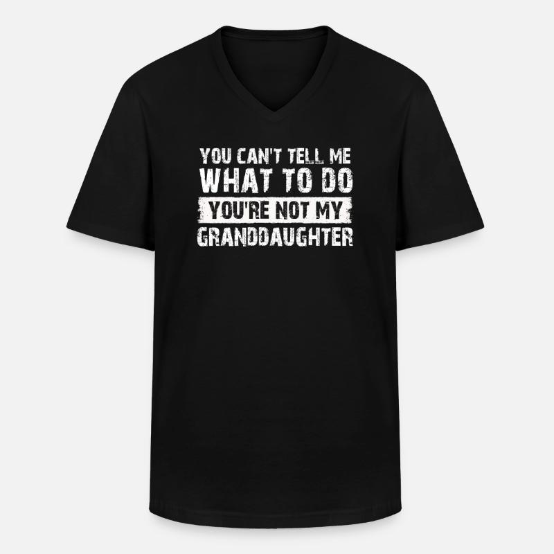 Nicht meine Enkelin - Männer-T-Shirt mit V-Ausschnitt - Schwarz