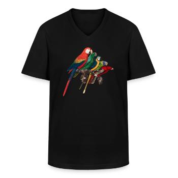 Birdwatching divertente Birding Watching - Maglietta da uomo classica con scollo a V - nero - Fronte - AI Model Male 178 dark (178cm)