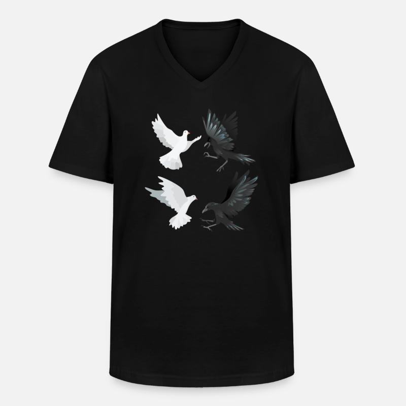 Lustiger Vogelbeobachter Vogelbeobachtung - Männer-T-Shirt mit V-Ausschnitt - Schwarz