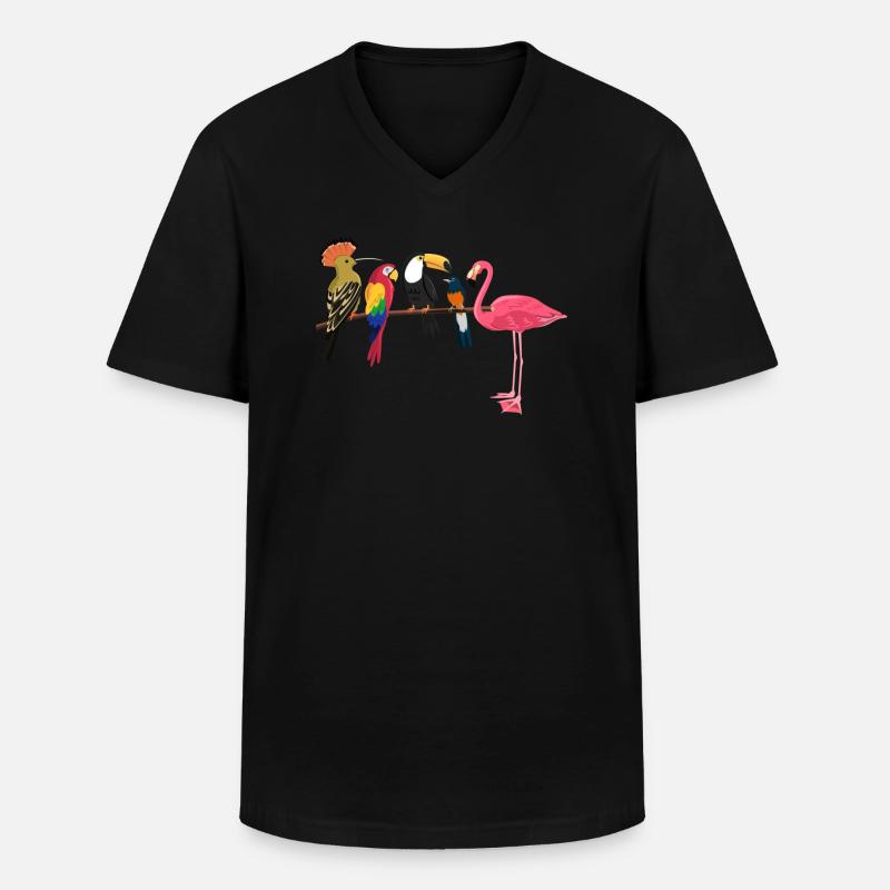 Lustiger Vogelbeobachter Vogelbeobachtung - Männer-T-Shirt mit V-Ausschnitt - Schwarz