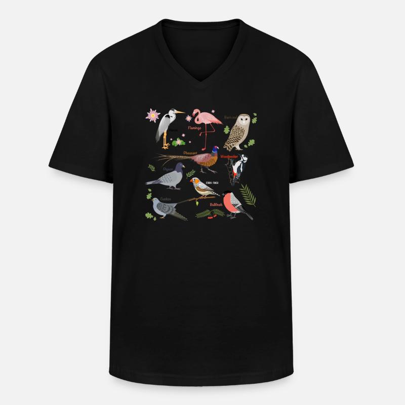 Lustiger Vogelbeobachter Vogelbeobachtung - Männer-T-Shirt mit V-Ausschnitt - Schwarz