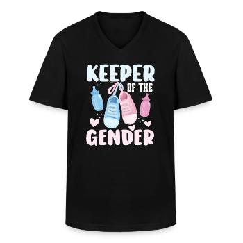 Hüter des Geschlechts - Männer-T-Shirt mit V-Ausschnitt - Schwarz - Vorne - AI Model Male 178 dark (178cm)