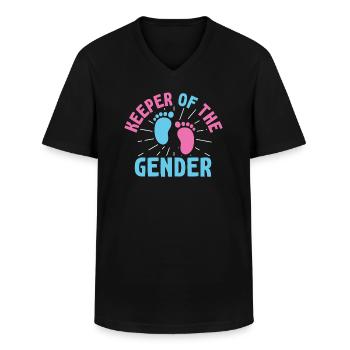 Hüter des Geschlechts - Männer-T-Shirt mit V-Ausschnitt - Schwarz - Vorne - AI Model Male 178 dark (178cm)