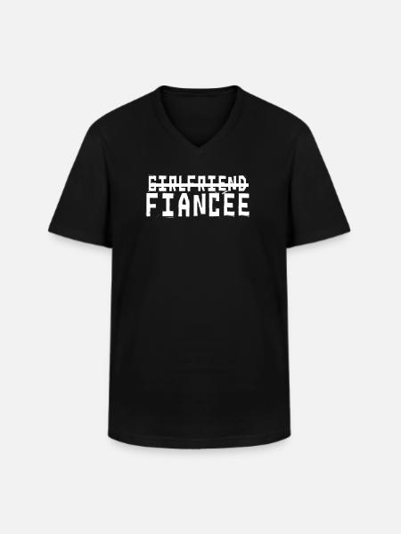 Fiancée Fiancée Fianc - T-shirt col V Homme - noir