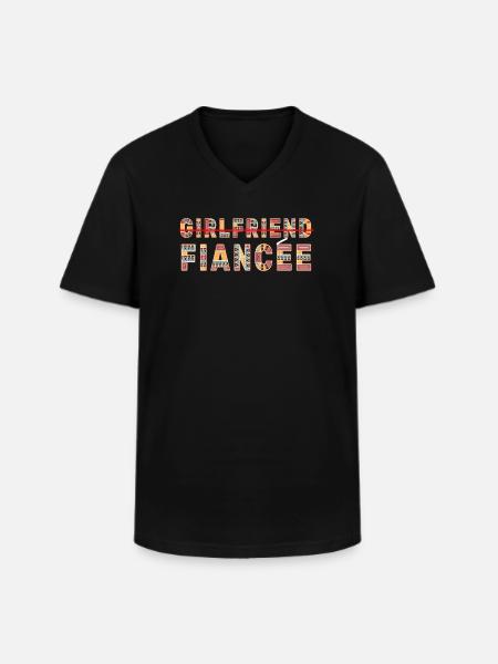 Fiancée Fiancée Fianc - T-shirt col V Homme - noir