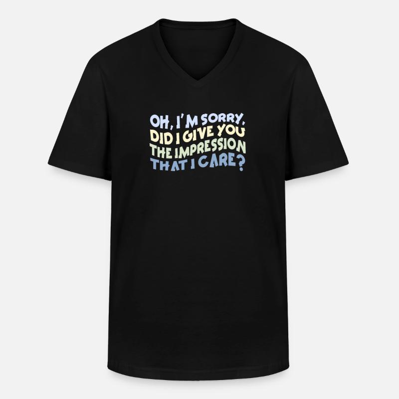 Indifference Sarcasm Different Attitude - Men's V-Neck T-Shirt - black