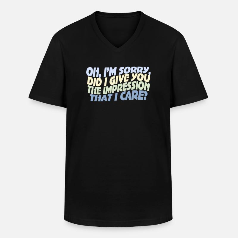 Indifference Sarcasm Different Attitude - Men's V-Neck T-Shirt - black