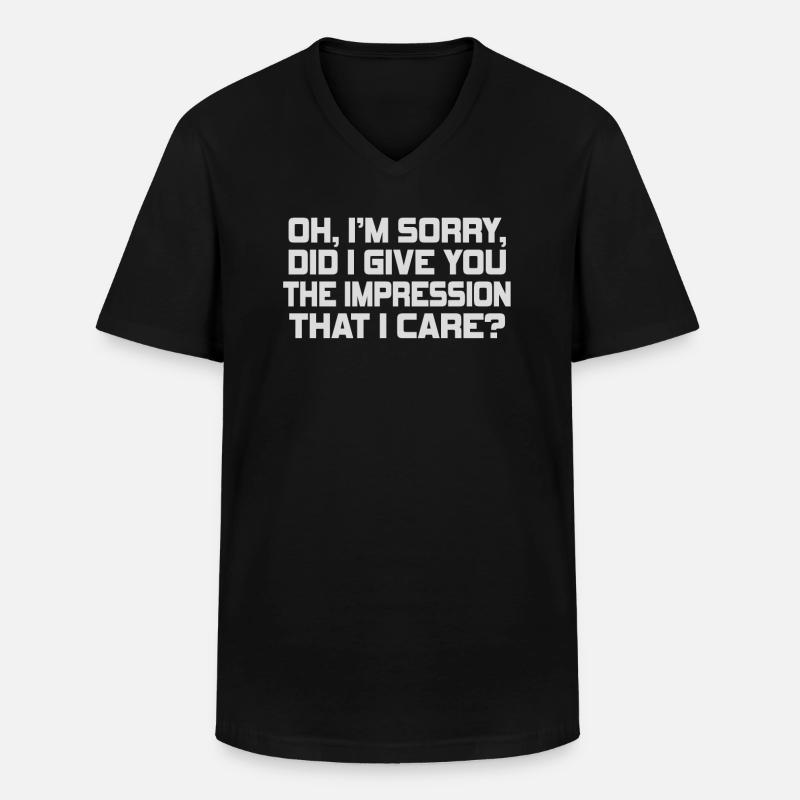 Indifference Sarcasm Different Attitude - Men's V-Neck T-Shirt - black