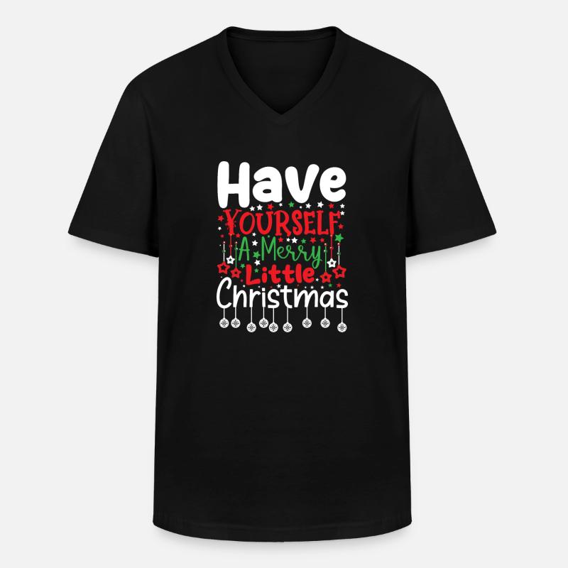 Weihnachten - Männer-T-Shirt mit V-Ausschnitt - Schwarz