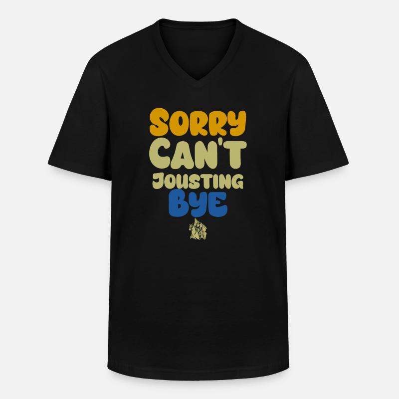 Ritter Mittelalterliche Renaissance-Ritterrüstung - Männer-T-Shirt mit V-Ausschnitt - Schwarz