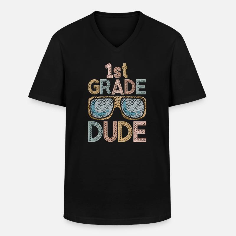 Kindergärtnerin Lustige Studentin 1. Abschluss - Männer-T-Shirt mit V-Ausschnitt - Schwarz