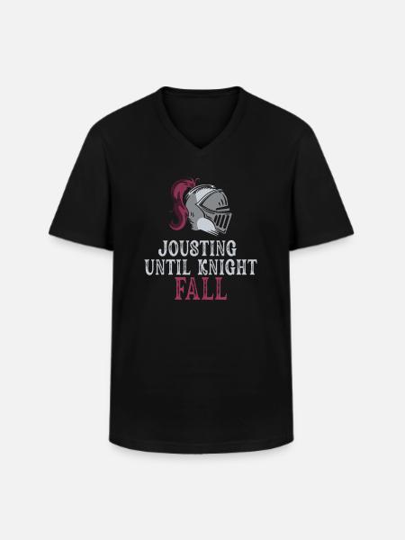Ritter Mittelalterliche Renaissance-Ritterrüstung - Männer-T-Shirt mit V-Ausschnitt - Schwarz
