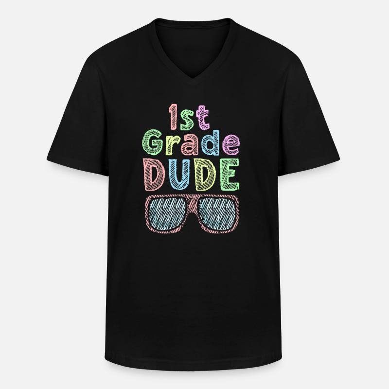 Kindergärtnerin Lustige Studentin 1. Abschluss - Männer-T-Shirt mit V-Ausschnitt - Schwarz