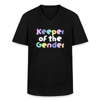 Hüter des Geschlechts - Männer-T-Shirt mit V-Ausschnitt - Schwarz - Vorne - AI Model Male 178 dark (178cm)