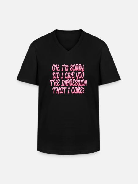 Indifference Sarcasm Different Attitude - Men's V-Neck T-Shirt - black
