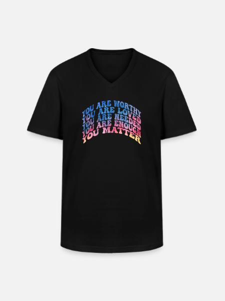 Depression and Bipolar Awareness: - Men's V-Neck T-Shirt - black