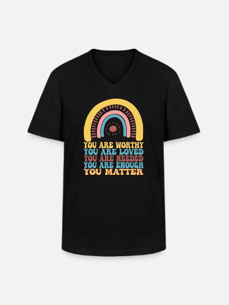 Depression and Bipolar Awareness: - Men's V-Neck T-Shirt - black