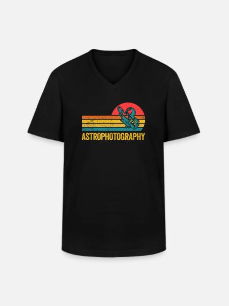 Astronomy Astrophotographer Stargazing - Men's V-Neck T-Shirt - black