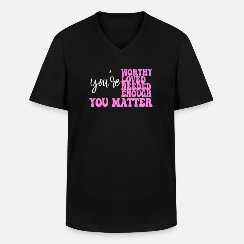 Depression and Bipolar Awareness: - Men's V-Neck T-Shirt - black