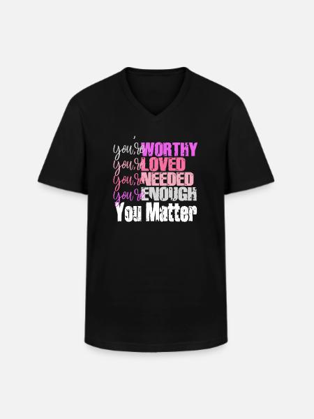Depression and Bipolar Awareness: - Men's V-Neck T-Shirt - black