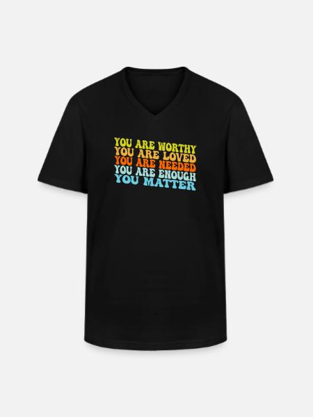 Depression and Bipolar Awareness: - Men's V-Neck T-Shirt - black