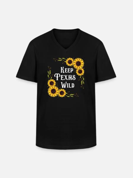 Wildflower Fields Wildflowers Bluebonnet - Men's V-Neck T-Shirt - black