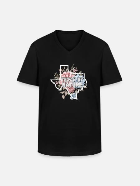 Wildflower Fields Wildflowers Bluebonnet - Men's V-Neck T-Shirt - black