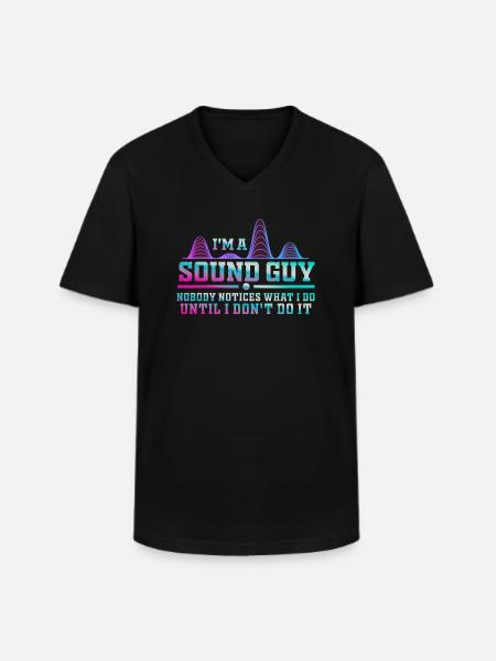 Sound Guy Not A Magician - Men's V-Neck T-Shirt - black