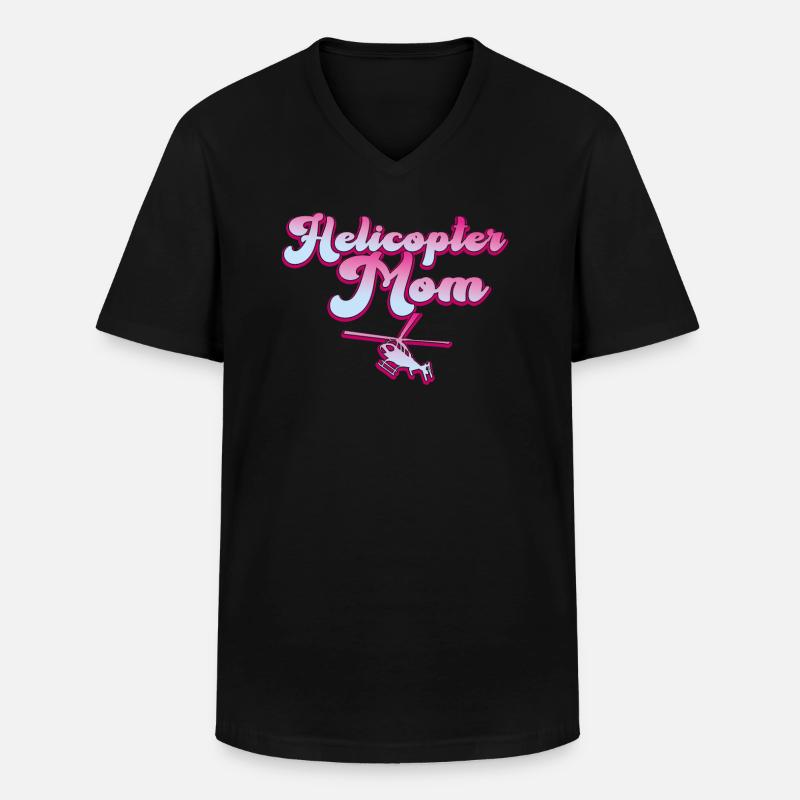 Helikopter Eltern Lustige Helikoptermutter - Männer-T-Shirt mit V-Ausschnitt - Schwarz
