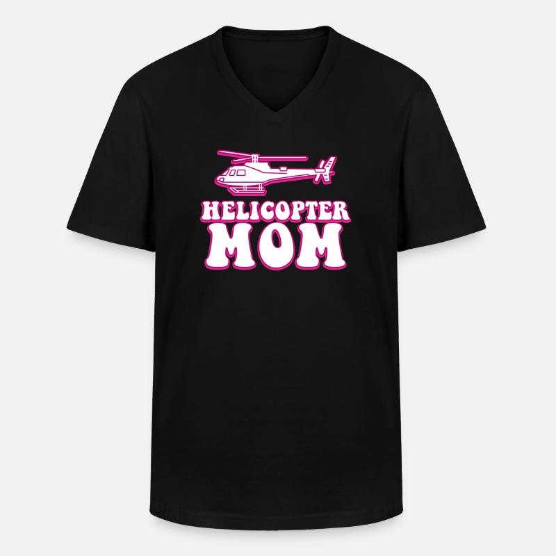 Helikopter Eltern Lustige Helikoptermutter - Männer-T-Shirt mit V-Ausschnitt - Schwarz